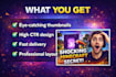 design high CTR youtube thumbnail designs