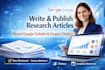 backdate, write and publish research article on google scholar or scopus journal