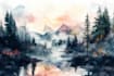 paint landscapes in watercolor