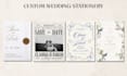 design elegant wedding invitations, signage and stationery