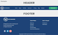 create a responsive custom elementor header and footer for wordpress