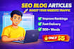 write SEO optimized blog posts and articles using chatgpt ai