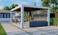 do backyard landscape design, 3d landscape design, pool, patio pergola rendering