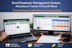 create excel employee management system, attendance tracker and payroll sheet