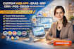 develop custom web app, saas application, erp, CRM, pos inventory system odoo