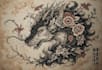 do a professional japanese, asian style tattoo design