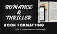 design a professional romance or thriller book interior layout