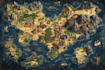 design a professional fantasy map with detailed elements