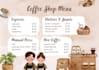design printable professional food menu design and tv screen