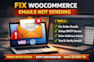 fix woocommerce email notifications not sending, wordpress email issues