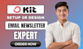 setup convertkit email sequence design convertkit landing page, kit automation