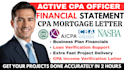 write cpa verification letter, mortgage letter and financial statement