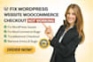 fix wordpress website woocommerce checkout not working wordpress issues and bugs