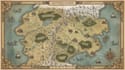 hand drawn vector map illustration, fantasy map, isometric map, illustrated map