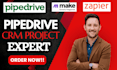setup pipedrive CRM automations, sales pipeline, workflow and email integrations