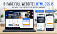 create a modern responsive HTML CSS js website that converts