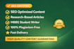 write SEO ready medical health articles as an mbbs student