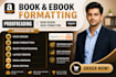 do amazon kdp book formatting, book proofreading and editing, book cover design