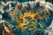 create 2d map illustration map design vector fantasy