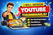 design eye catching youtube thumbnail