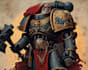 create dark sci fi warhammer 40k character artwork