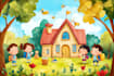 digitally paint colourful children book illustrations