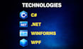 debug and fix c sharp dot net desktop applications and backend bugs
