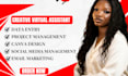 be  creative virtual assistant, social media assistant