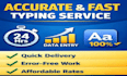 do PDF to word conversion and typing work