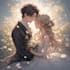 draw romantic couple anime art for you