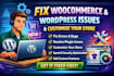 fix woocommerce issues fix wordpress errors or do woocommerce customization