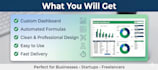 create google sheets dashboard, tracker and automation