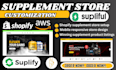 build supplement dropshipping shopify store via suplify supliful topdawg amazon