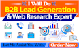 do b2b lead generation and web research