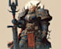 create epic warhammer 40k character art