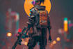 create cyberpunk character art