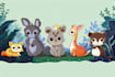 draw animals cartoon illustration
