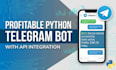 build an automated telegram bot, telegram trading bot using python and  API