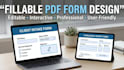 make editable, writable, fillable, change text font, redesign pdf form