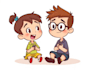 draw a full cartoon illustration