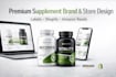design premium supliful rocktomic supplement label shopify amazon store setup