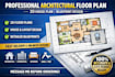 draw professional architectural floor plan, 2d house plan and blueprint design