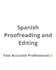 professional spanish proofreading and editing
