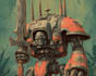 draw warhammer 40k oc, space marine illustration