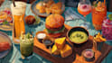 create best quality food and beverage illustrations