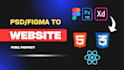 convert figma, PSD to react website