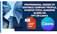 design editable startup pitch, research ppt, company profile, ppt template