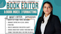 prepare book index business finance marketing back of the book index, glossary
