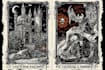 do a medieval woodcut gothic etching illustration