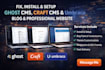install, setup ghost cms, craft cms and umbraco bolg and professional website